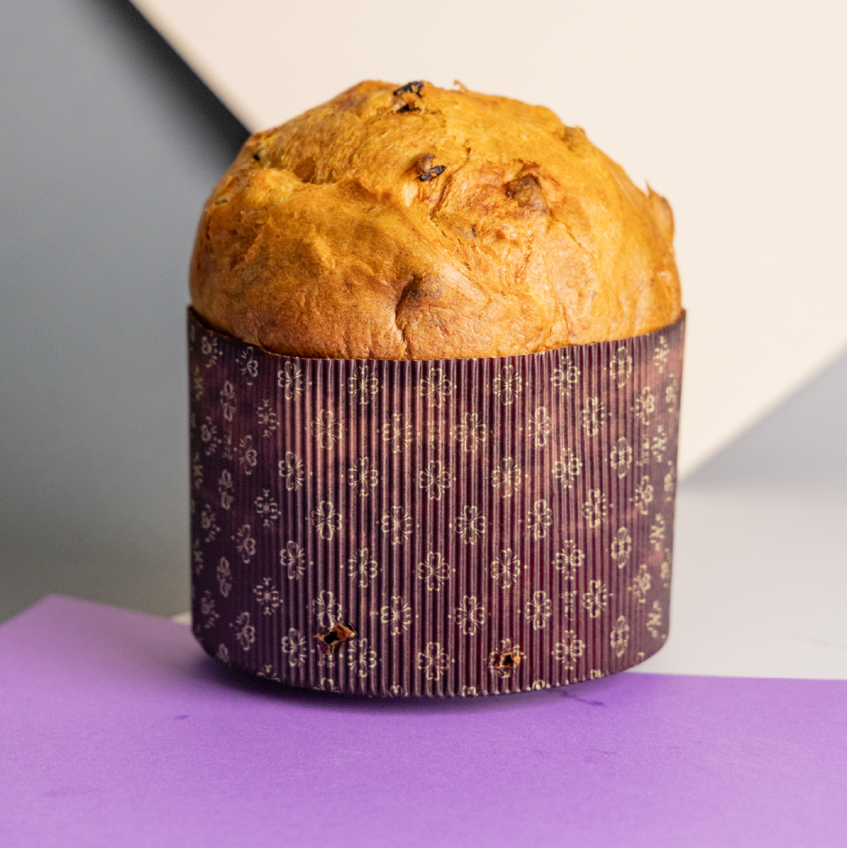 Panettone Milano artigianale con canditi e uvetta, lievitato naturalmente a Chioggia
